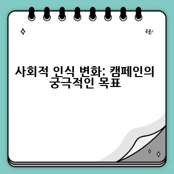사회적 인식 변화: 캠페인의 궁극적인 목표