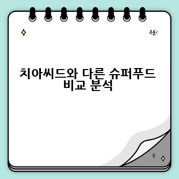 치아씨드와 다른 슈퍼푸드 비교 분석