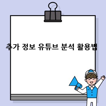 추가 정보 유튜브 분석 활용법