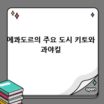 에콰도르의 주요 도시 키토와 과야킬