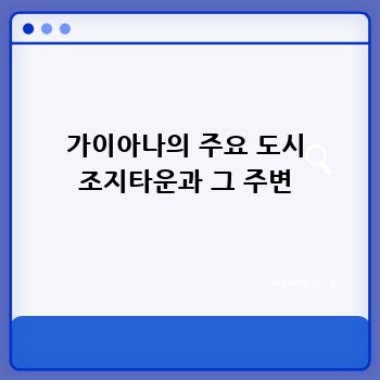 가이아나의 주요 도시 조지타운과 그 주변