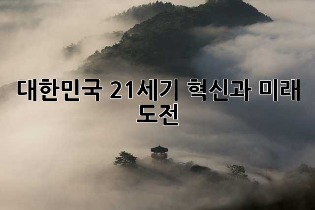 대한민국: 21세기 혁신과 미래 도전
