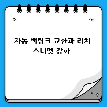 자동 백링크 교환과 리치 스니펫 강화 