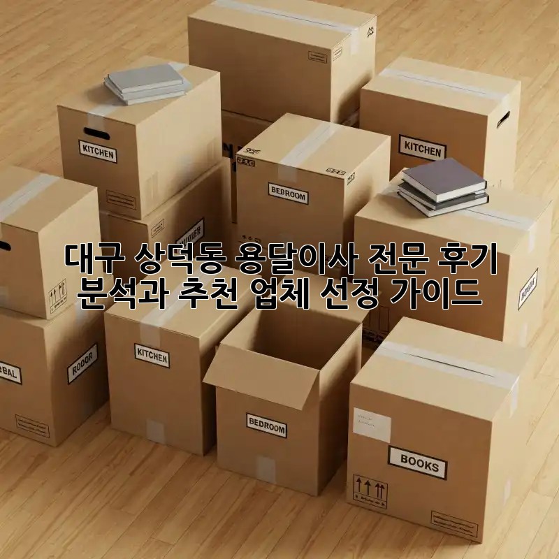 대구 상덕동 용달이사 전문: 후기 분석과 추천 업체 선정 가이드