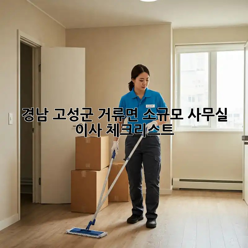 경남 고성군 거류면 소규모 사무실 이사 체크리스트