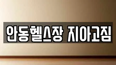 안동헬스장 지아고짐