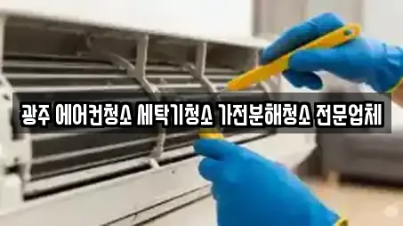 광주 에어컨청소 세탁기청소 가전분해청소 전문업체