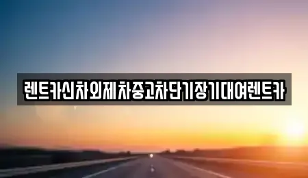 렌트카신차외제차중고차단기장기대여렌트카