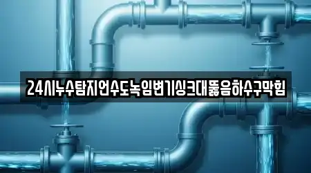 24시누수탐지언수도녹임변기싱크대뚫음하수구막힘