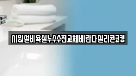 시원설비욕실누수수전교체베란다실리콘코킹