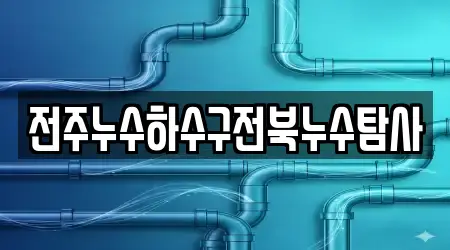 전주누수하수구전북누수탐사