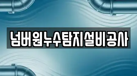 넘버원누수탐지설비공사