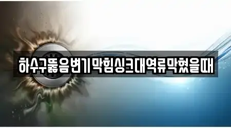 하수구뚫음변기막힘싱크대역류막혔을때