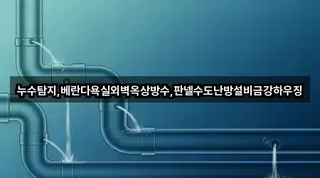 누수탐지,베란다욕실외벽옥상방수,판넬수도난방설비금강하우징