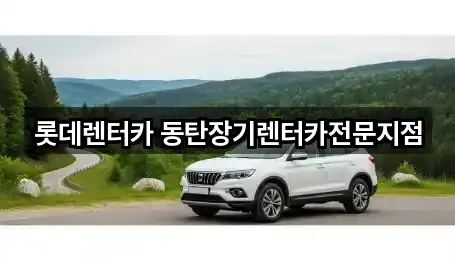 롯데렌터카 동탄장기렌터카전문지점