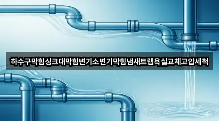 하수구막힘싱크대막힘변기소변기막힘냄새트랩욕실교체고압세척