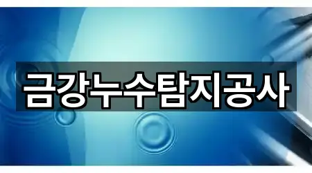 금강누수탐지공사