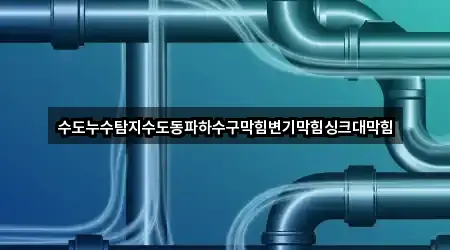 수도누수탐지수도동파하수구막힘변기막힘싱크대막힘