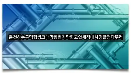 춘천하수구막힘씽크대막힘변기막힘고압세척내시경촬영다뚜러