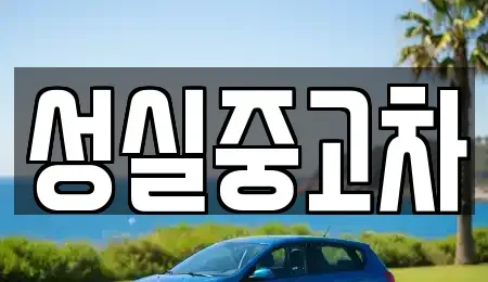 강원특별자치도 속초시 장사동 중고차 전문 성실중고차