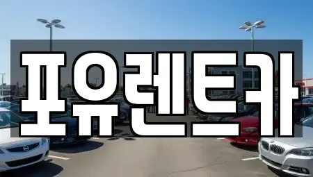 경기 용인시 기흥구 영덕동 렌트카 전문 포유렌트카