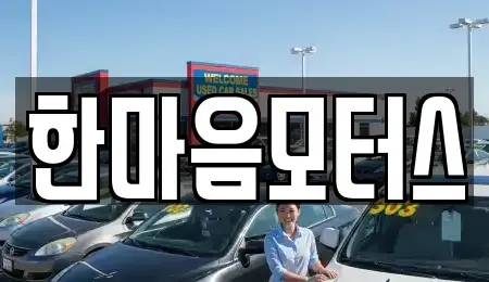 광주 북구 유동 중고차매매 전문 한마음모터스