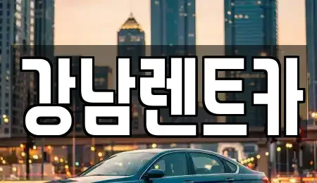 대전 동구 효평동 렌트카 전문 강남렌트카