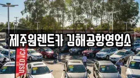 부산광역시 강서구 강동동 렌트카 전문 제주원렌트카 김해공항영업소