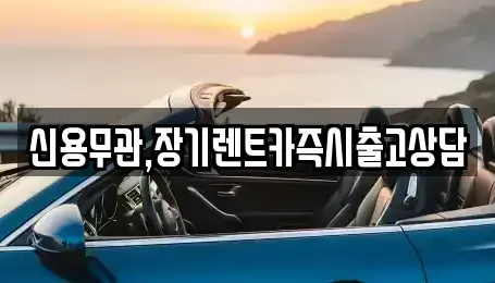 서울 양천구 목동 장기렌트카 전문 신용무관,장기렌트카즉시출고상담