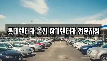 울산 북구 장기렌트카 전문 롯데렌터카 울산 장기렌터카 전문지점
