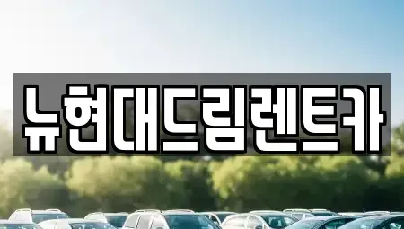 인천 서구 시천동 렌트카 전문 뉴현대드림렌트카