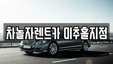 인천 중구 도원동 렌트카 전문 차놀자렌트카 미추홀지점