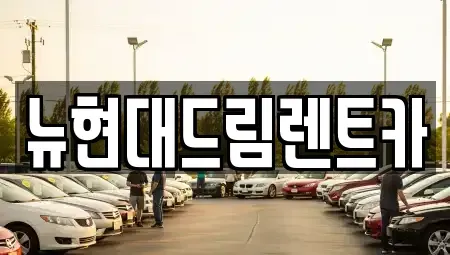 인천광역시 계양구 목상동 렌트카 전문 뉴현대드림렌트카