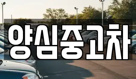 인천광역시 계양구 목상동 중고차 전문 양심중고차