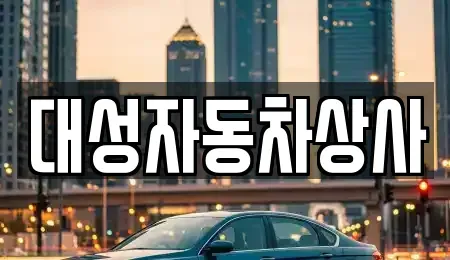 충남 공주시 신관동 중고차 전문 대성자동차상사